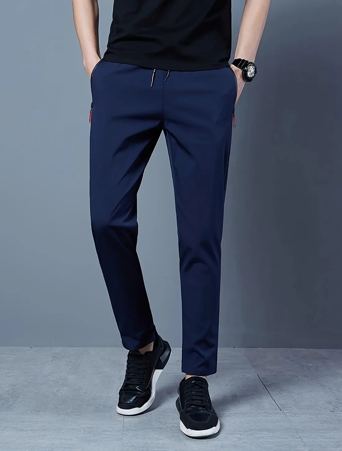 Heren Slim Fit Sportbroek, Lichtgewicht Casual Atletische Joggers, Stretch Trainingsbroek | VIQA VIQA© NEDERLANDBlauw-2XL