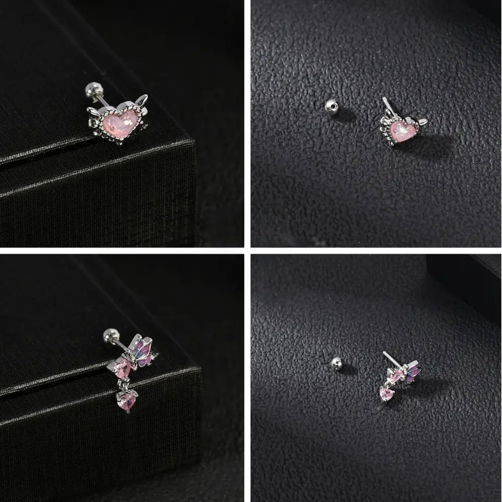 20G Kristallen Hart Oorbellen Voor Dames VIQA© NEDERLAND