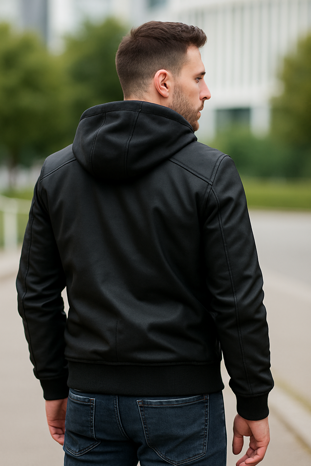 Leren Motorjack Voor Heren, Dikke Motorjas Met Afneembare Capuchon, Casual Winterkleding | VIQA VIQA© NEDERLAND