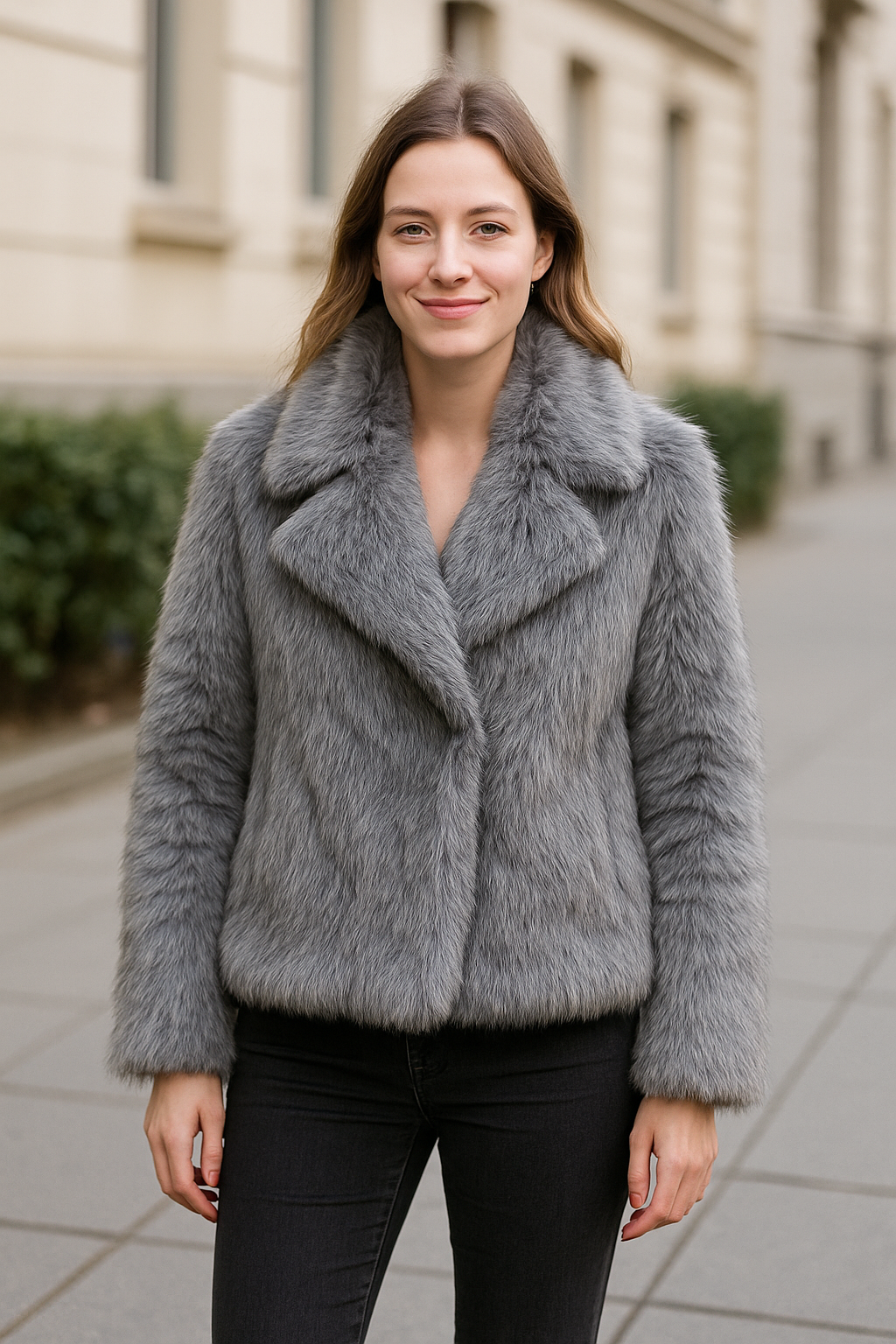 Elegante Nepbontjas Voor Dames, Zachte, Warme Jas Met Revers, Herfst En Winter Bovenkleding | VIQA VIQA© NEDERLAND