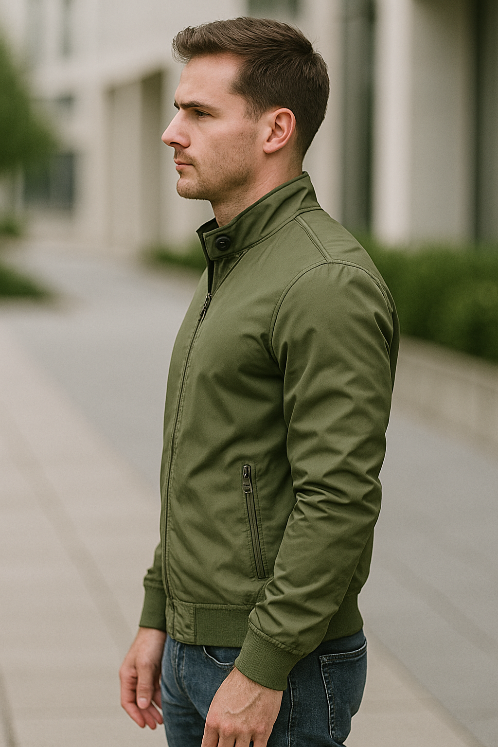 Bomberjack Voor Heren, Effen Slim Pasvorm Casual Bomberjack, Herfstjas Met Opstaande Kraag | VIQA VIQA© NEDERLAND