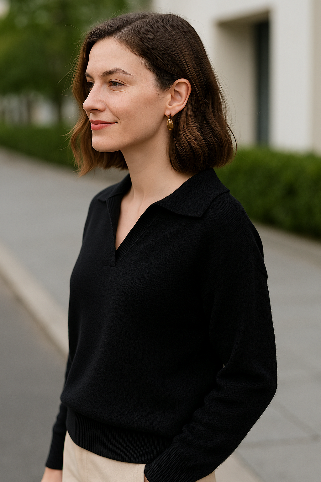 Dames Kasjmier Trui, Polo Kraag Los Gebreide Trui, Dikke Winter Trui | VIQA VIQA© NEDERLAND