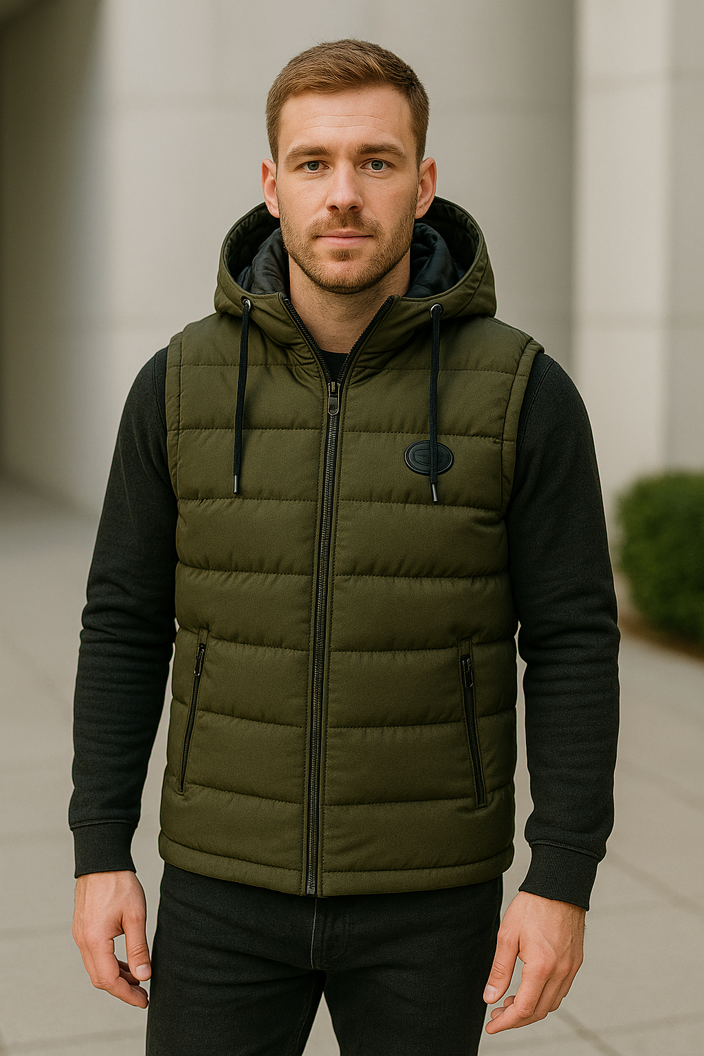 Herenvest Met Capuchon En Katoenen Voering, Mouwloze Casual Rits Jas Vest | VIQA VIQA© NEDERLAND