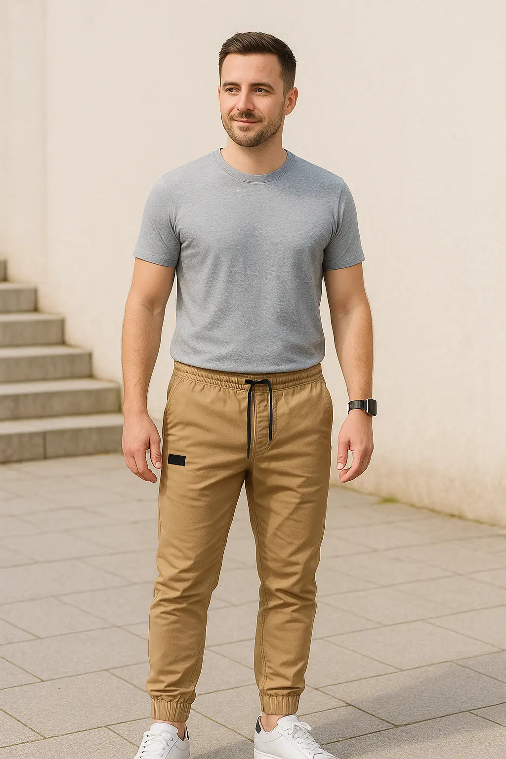 Cargobroek Voor Heren, Losse Rechte Joggingbroek Voor De Zomer, Effen Sportbroek | VIQA VIQA© NEDERLAND