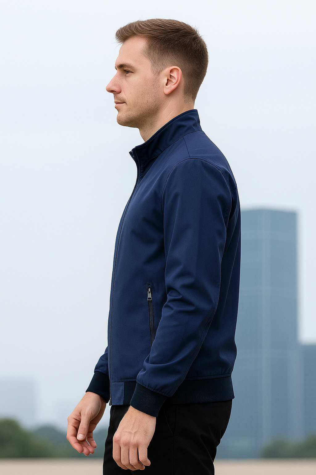 Herenjasje Met Opstaande Kraag, Casual Zakelijke Jas Veelzijdige Bovenkleding | VIQA VIQA© NEDERLAND