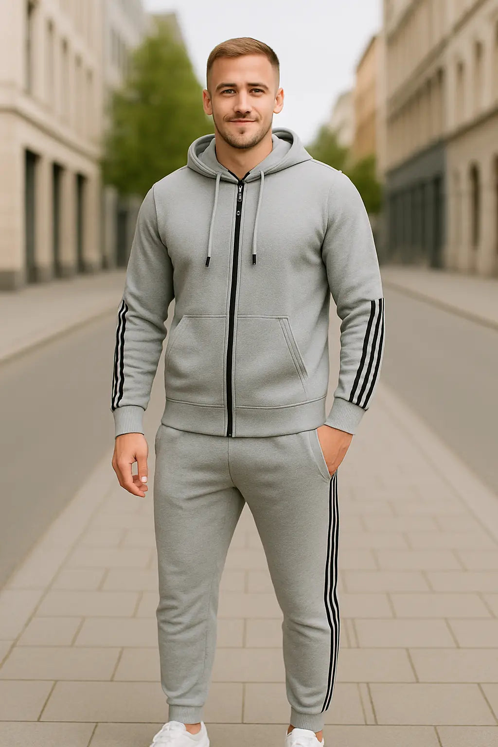 Heren Trainingspak Set, Sweatshirt Met Capuchon En Lange Mouwen En Joggingbroek, Casual Outdoor Fitnesskleding | VIQA VIQA© NEDERLAND