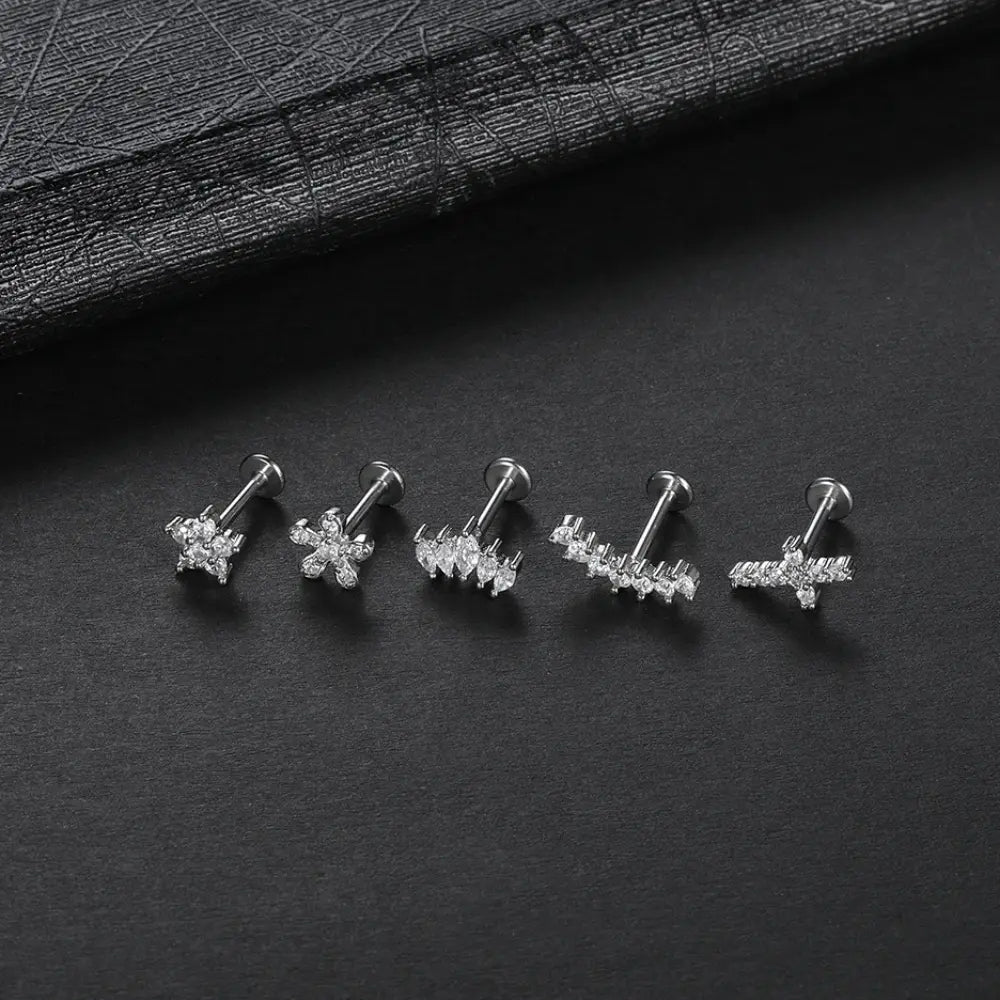 Dames Oorbel Met Bloem Tragus Piercing VIQA© NEDERLAND