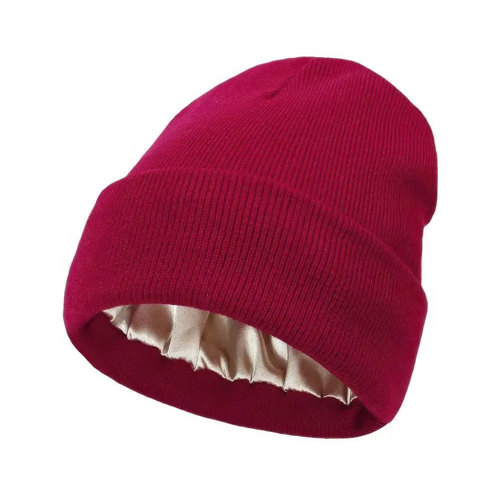 Gebreide Uniseks Kasjmier Muts VIQA© NEDERLANDRood