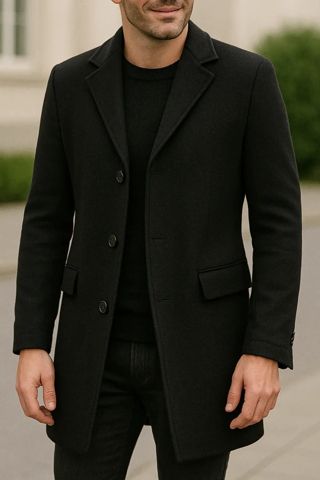 Casual Trenchcoat Voor Heren, Lange, Enkelrijige Jas In Effen Kleur, Lichtgewicht Modieuze Bovenkleding | VIQA VIQA© NEDERLANDZwart / 2XL