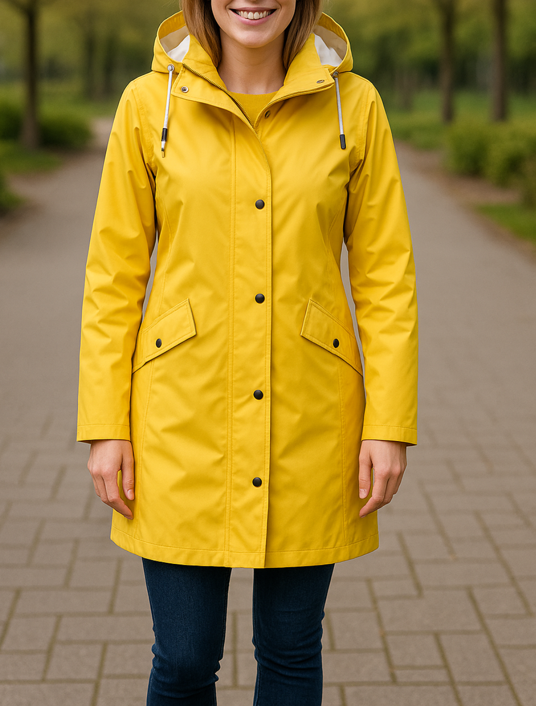Dames Waterdichte Lange Regenjas, Capuchon Windbreaker Jas, Outdoor Casual Winddichte Jas | VIQA VIQA© NEDERLAND