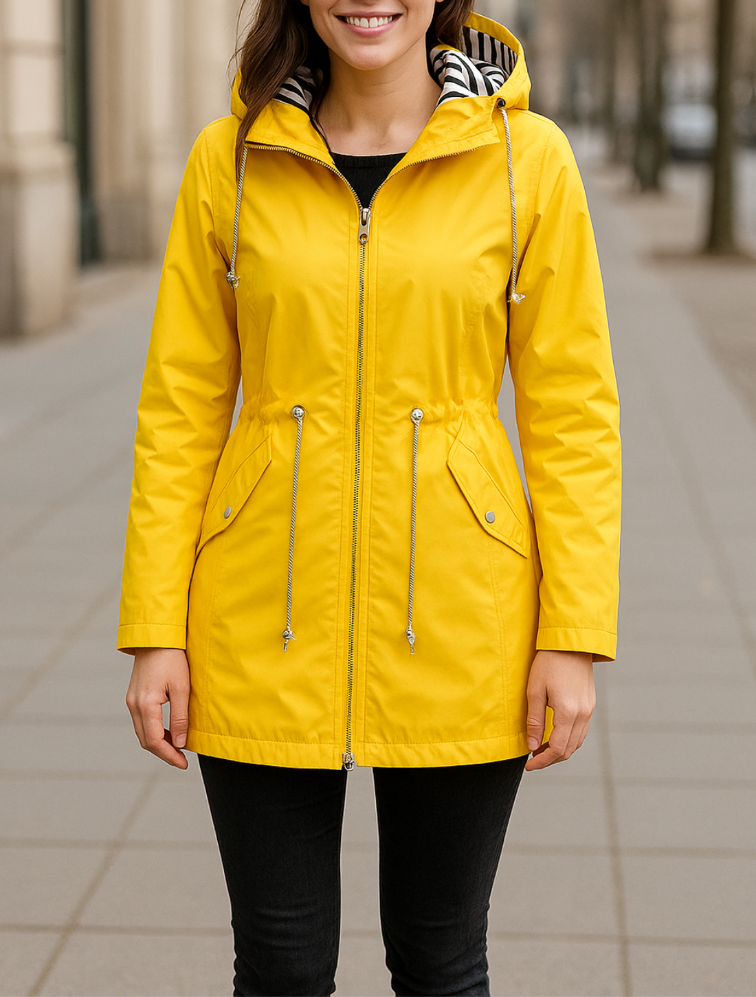 Waterdichte Regenjas voor Vrouwen, Lichtgewicht Casual Outdoor Regenjas Met Kap En Koord | VIQA VIQA© NEDERLAND