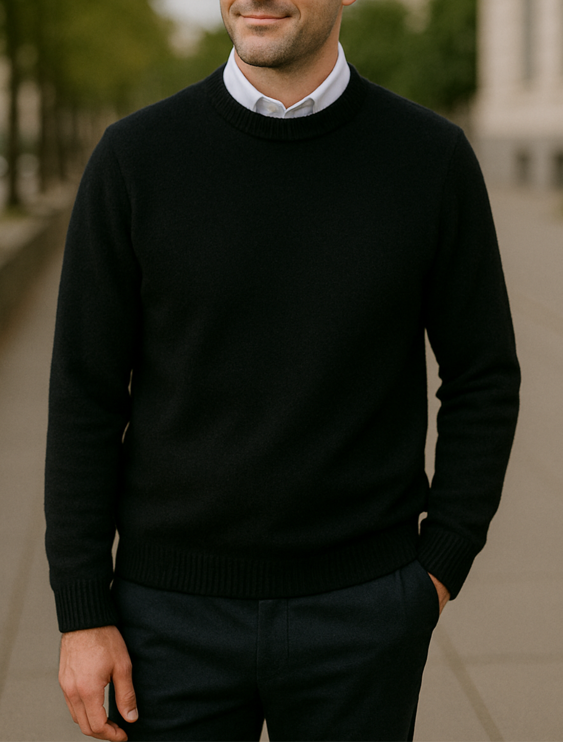 Kasjmier Trui Voor Heren, Trui Met Ronde Hals, Losvallende Gebreide Top, Winter Casual Warme Kleding | VIQA VIQA© NEDERLAND