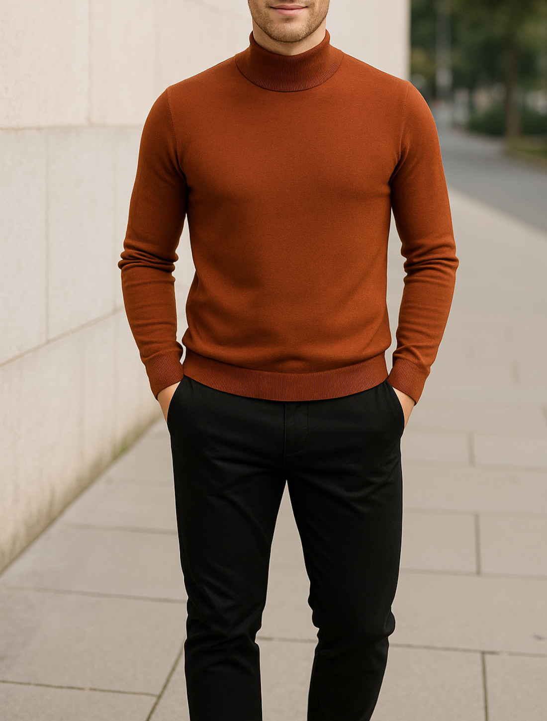 Heren Halve Coltrui, Winter Effen Kleuren Trui, Casual Coltrui | VIQA VIQA© NEDERLAND