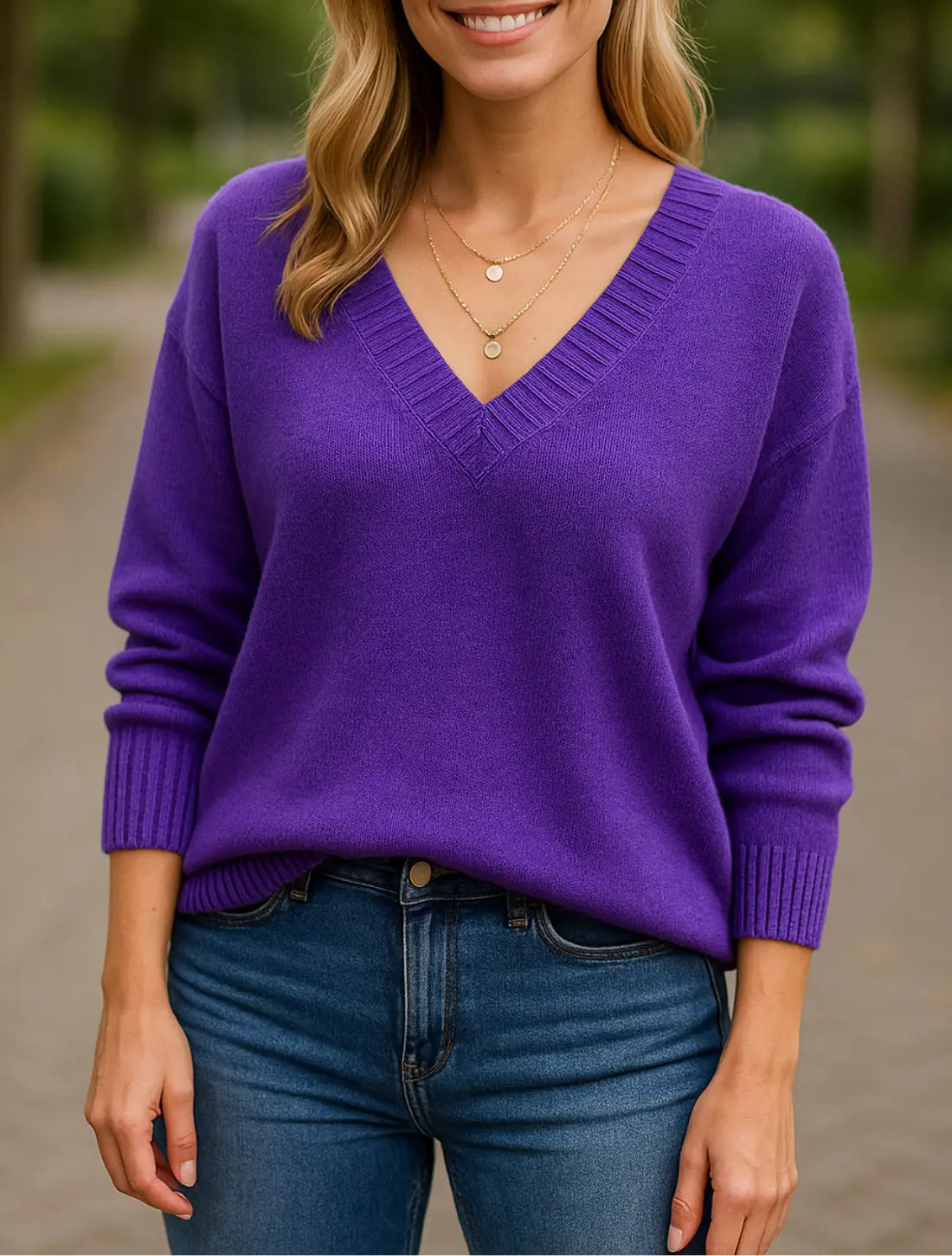 Dames Casual Gebreide Trui, Loszittende Trui Met Lange Mouwen, Winter Vintage Gebreide Top | VIQA VIQA© NEDERLAND