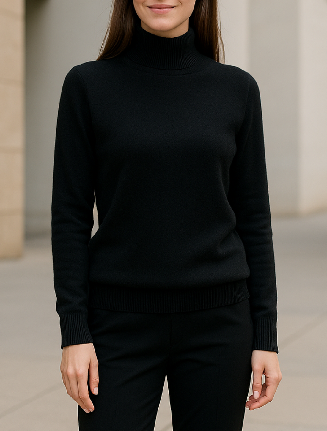 Dames Merino Wol Trui, Zacht Gebreide Mock-hals Pullover, Herfst Winter Casual Basic Top | VIQA VIQA© NEDERLAND