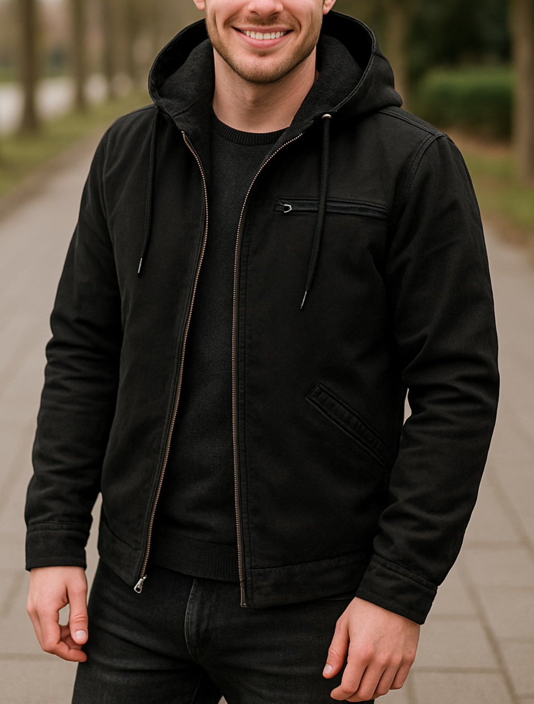 Heren Katoenen Gewatteerde Jas, Casual Effen Rits Parka, Winter Trendy Losse Jas | VIQA VIQA© NEDERLAND