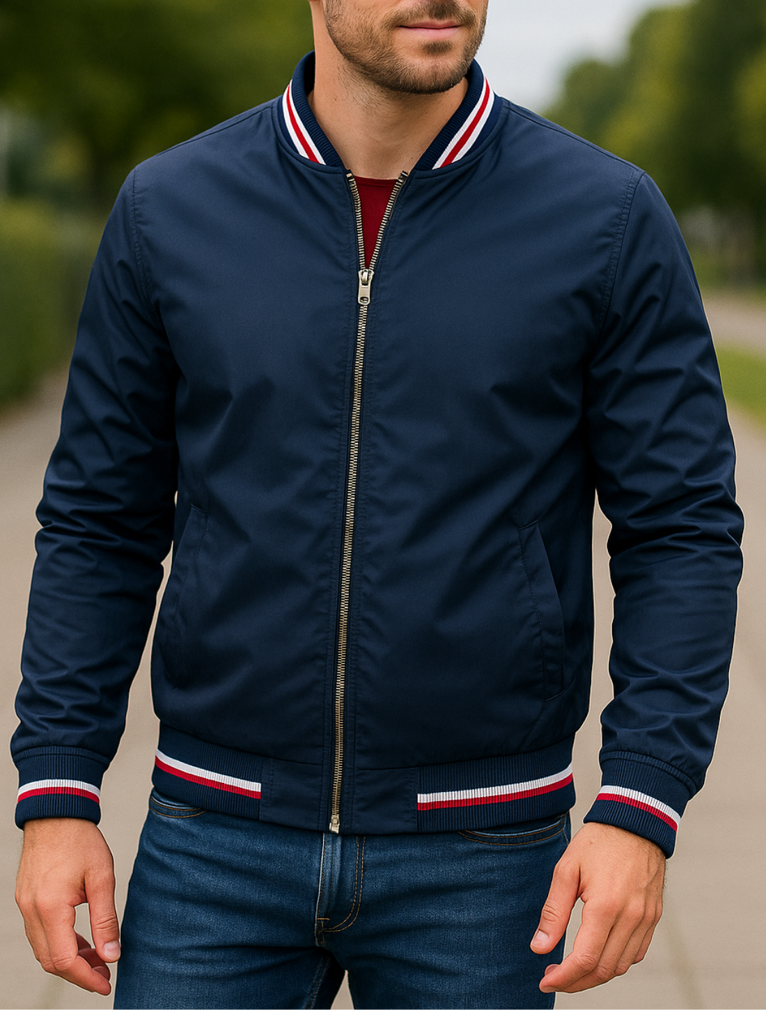 Heren Bomberjack, Staande Kraag Rits Varsity Jas, Winter Herfst Outdoor Casual Top | VIQA VIQA© NEDERLAND