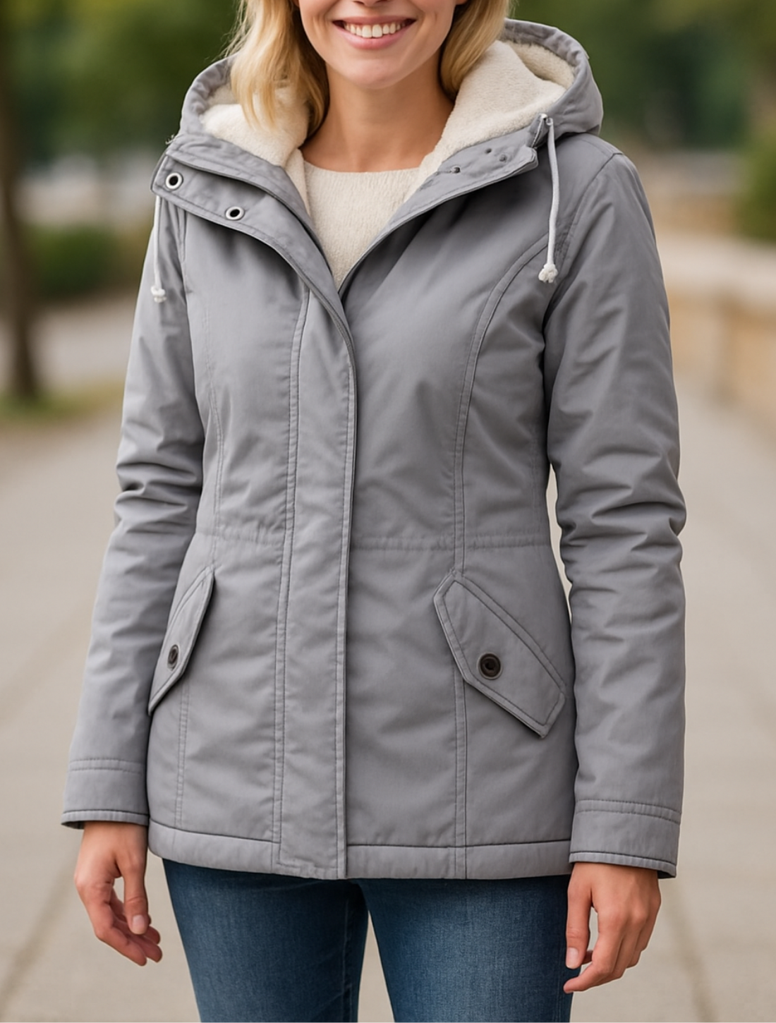 Damesjas Met Capuchon En Fleecevoering, Dikke Warme Halflange Winterjas | VIQA VIQA© NEDERLAND