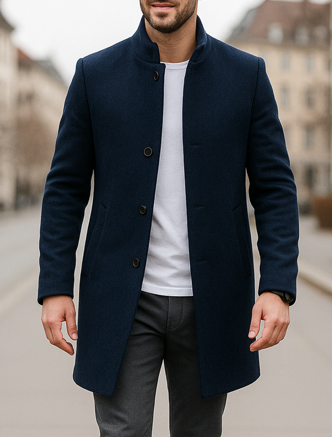 Wintertrenchcoat Voor Heren, Formele Casual Lange Overjas, Warme Outdoorjas | VIQA VIQA© NEDERLAND