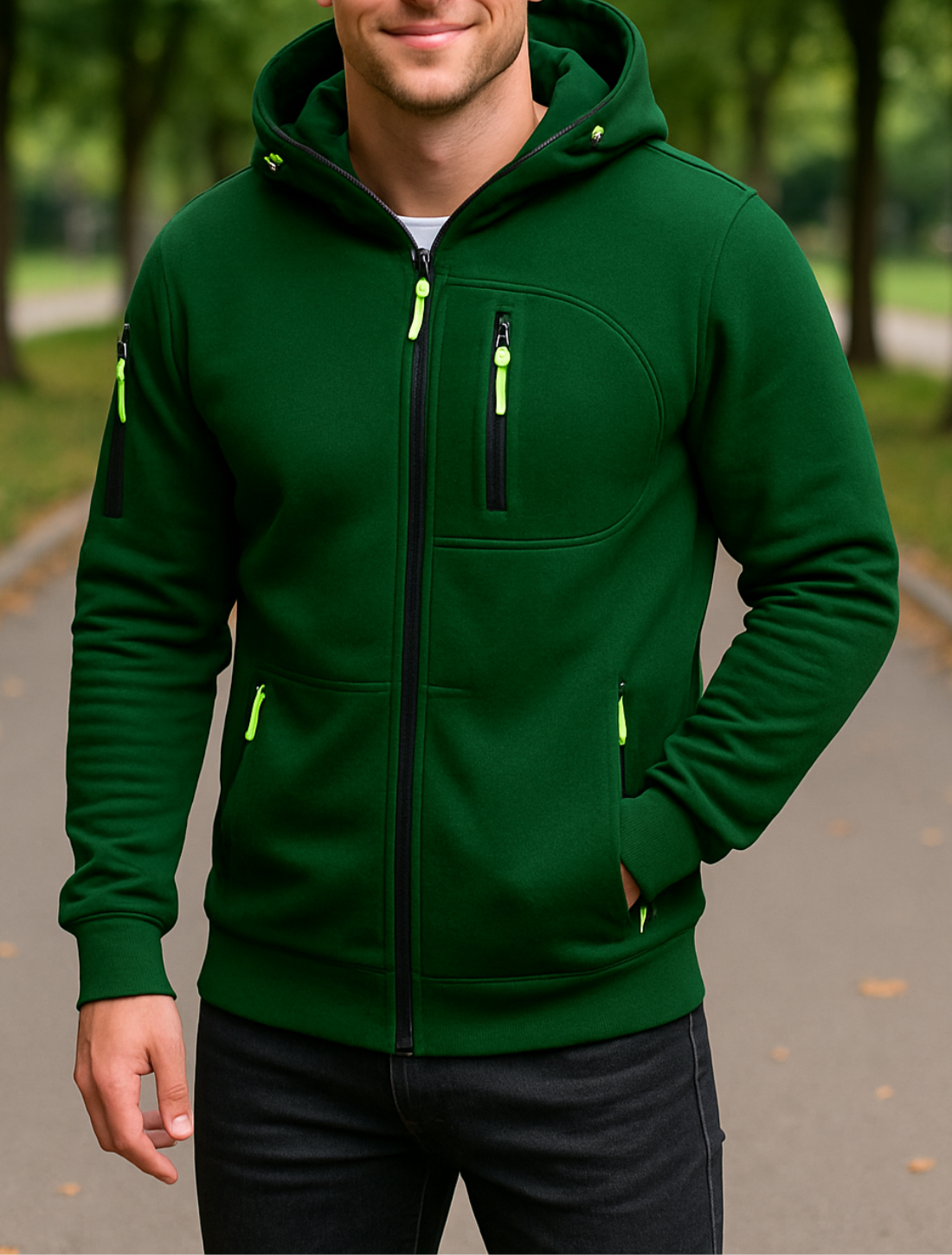 Fleece Hoodie Met Ritssluiting Voor Heren, Dik Warm Sweatshirt Met Capuchon Voor Casual Sportkleding | VIQA VIQA© NEDERLAND