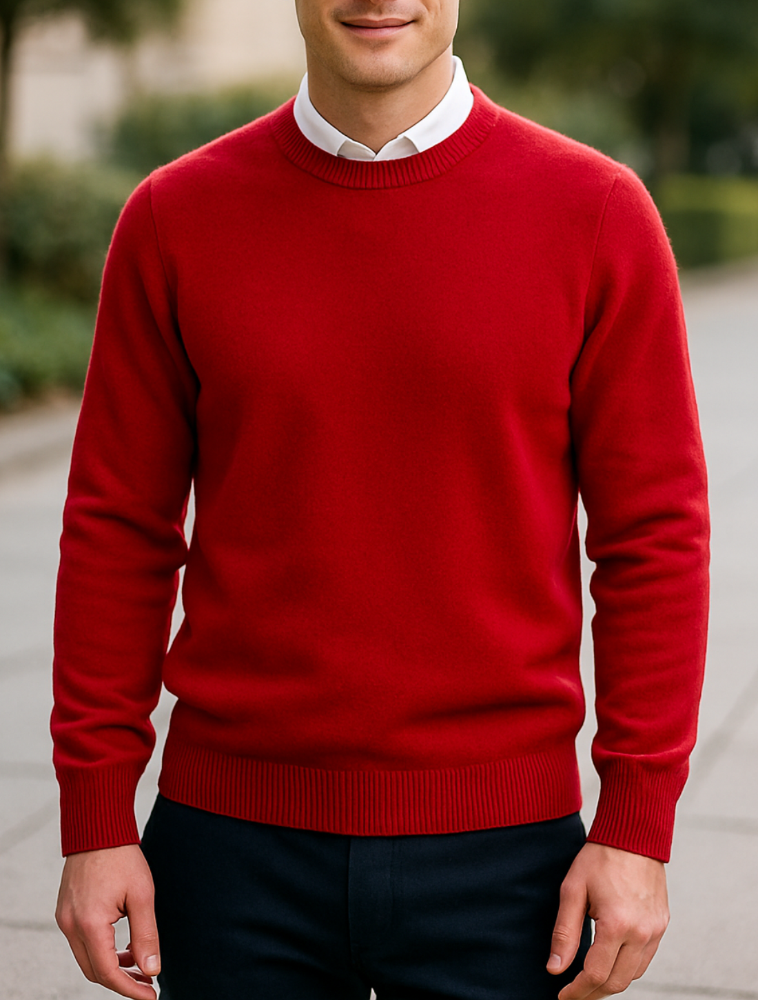 Heren Kasjmier Trui, Los Gebreide Pullover Met Ronde Hals, Herfst Winter Casual Top | VIQA VIQA© NEDERLAND