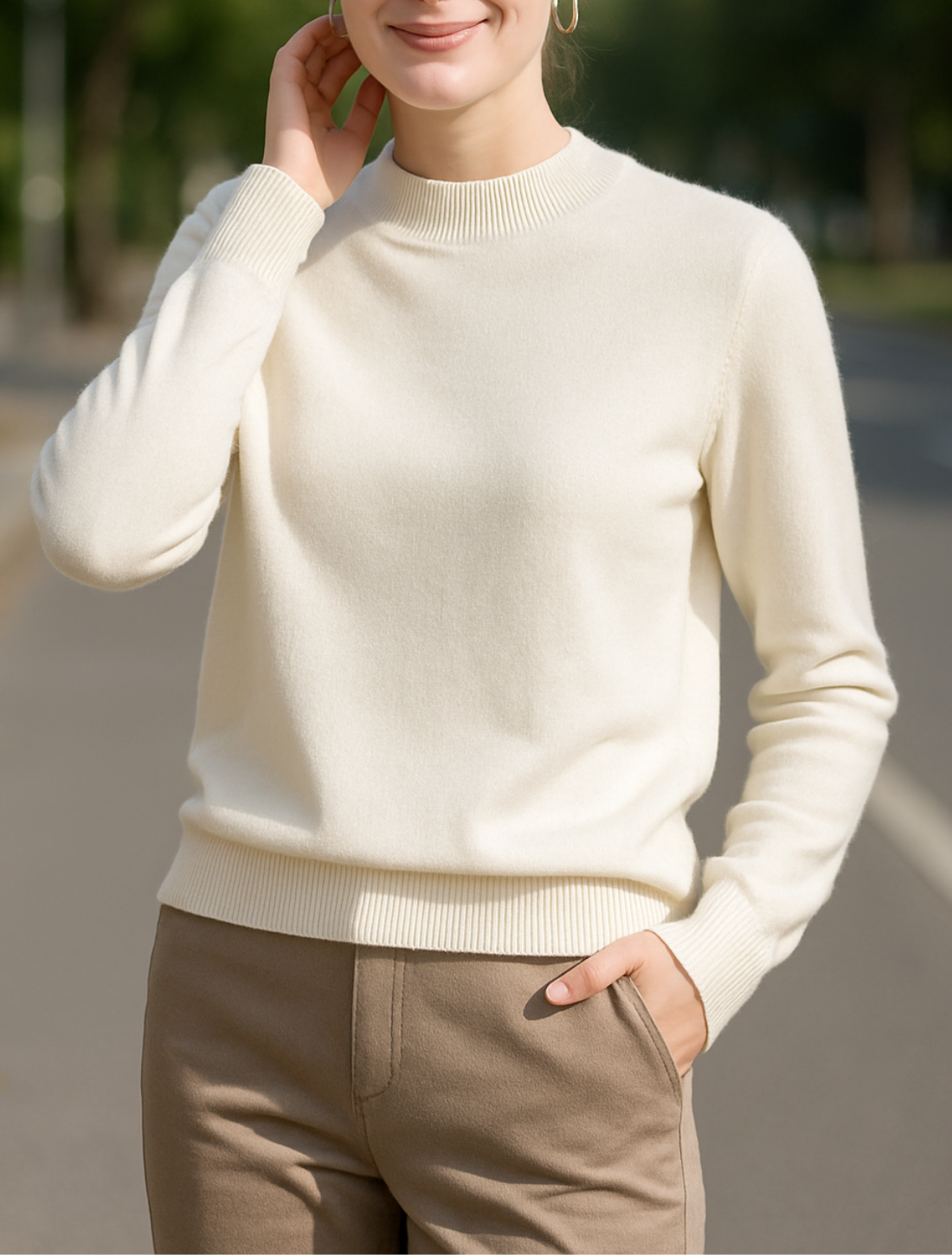 Dames Merinowollen Trui Met Hoge Kraag, Herfst En Winter Kasjmier Gebreide Pullover Top | VIQA VIQA© NEDERLAND