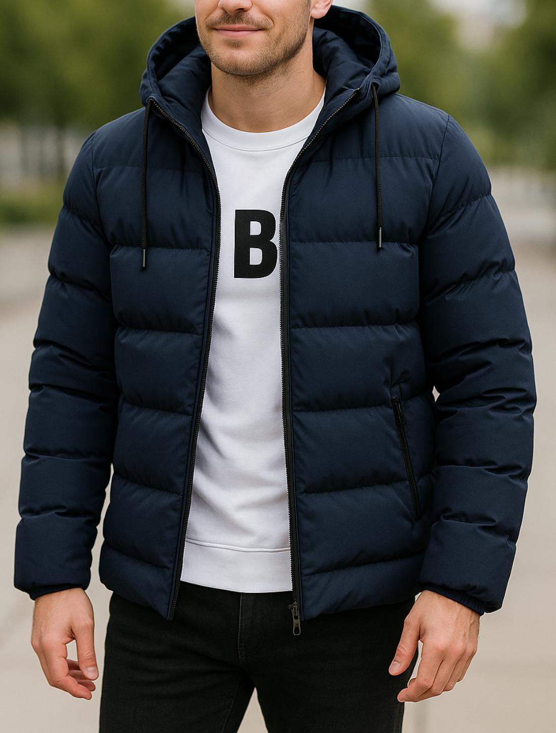 Heren Winterjas Met Capuchon, Casual Lange Mouwen Windjack Gewatteerde Jas Streetwear | VIQA VIQA© NEDERLAND