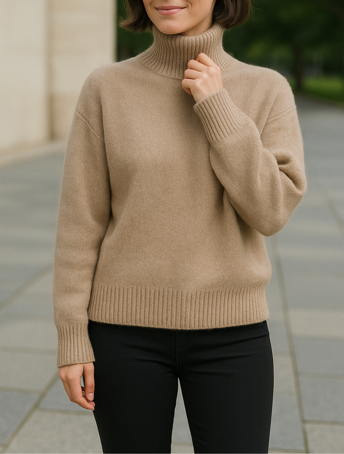 Women’s Turtleneck Pullover Sweater, Thick Knitted Jumper, Autumn Winter Office Knitwear Top | VIQA© NEDERLAND