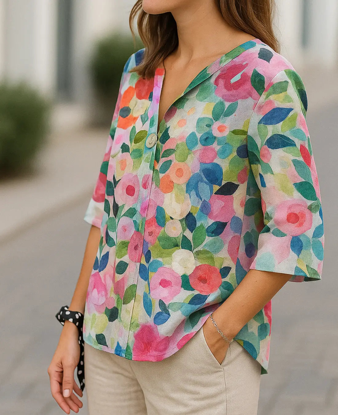 Nicole Elegante Bloemen Blouse VIQA© NEDERLAND