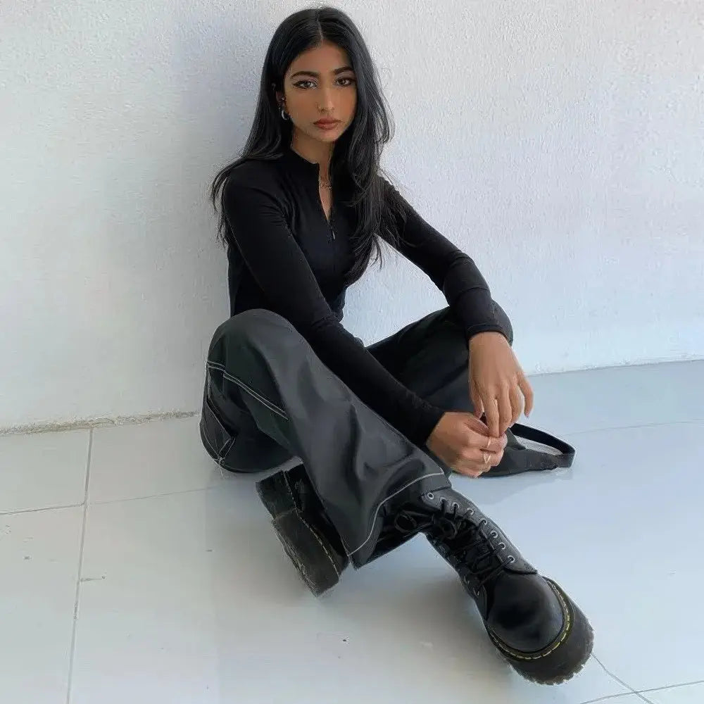 Dames Keperstof Fluwelen Bodypak Lange Mouw VIQA© NEDERLAND