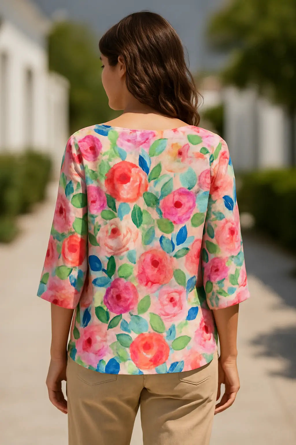Damesbloemenblouse, Knoopshirt Met Lange Mouwen, Elegante Losse Kantoortop, Casual Kleding | VIQA VIQA© NEDERLAND