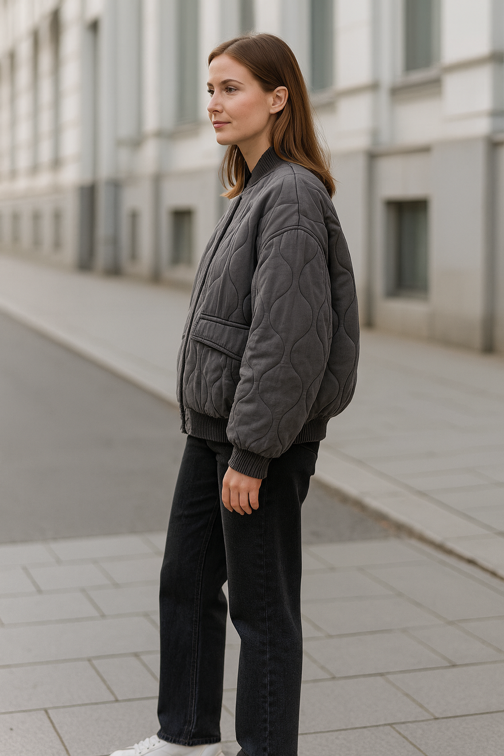 Dames Bomberjas, Casual Lange Mouwen Losse Winterjas | VIQA VIQA© NEDERLAND