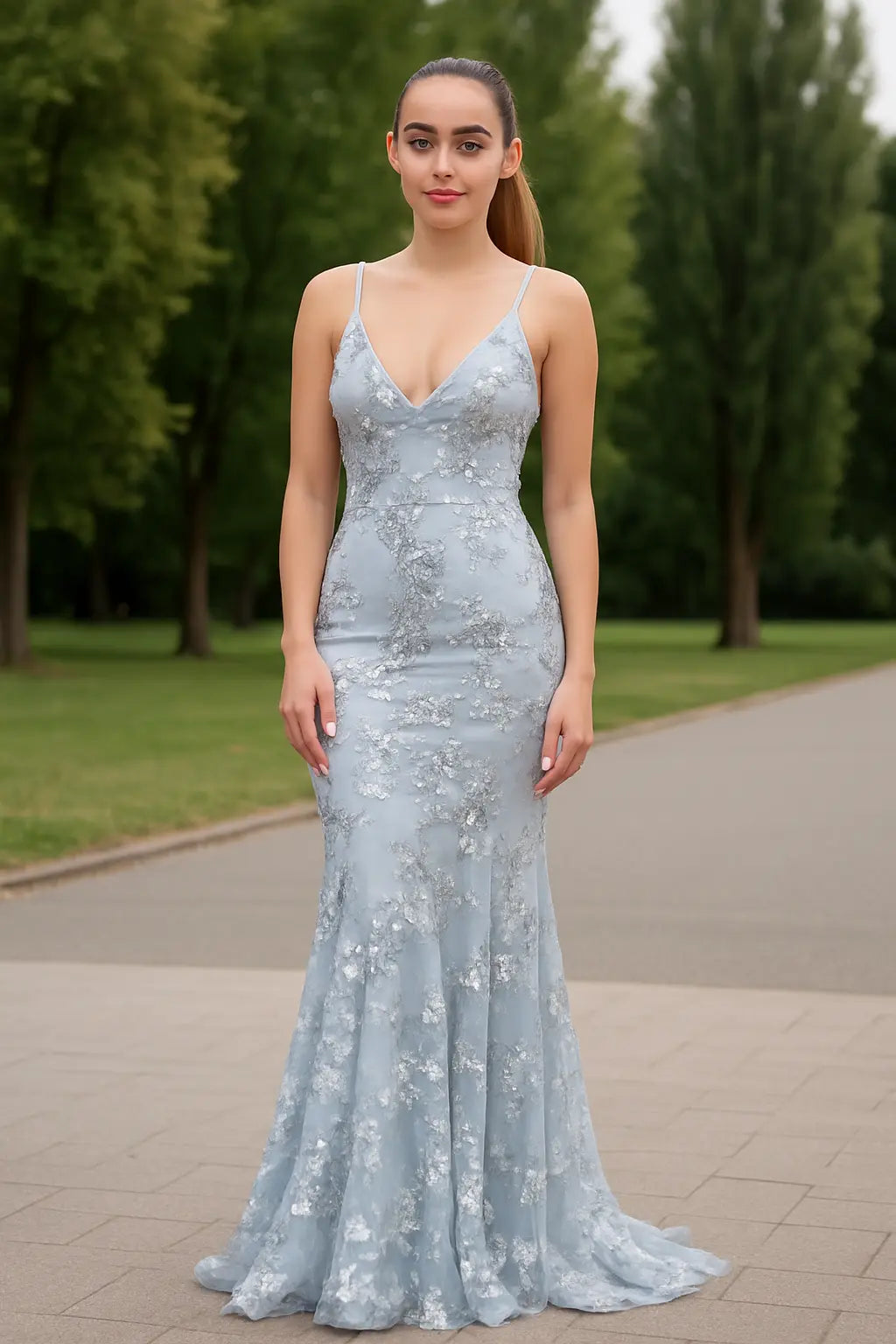 Dames Pailletten Bodycon Maxi Jurk, Sexy V-hals Spaghettibandjes Rugloze Avond Feestkleding | VIQA VIQA© NEDERLAND