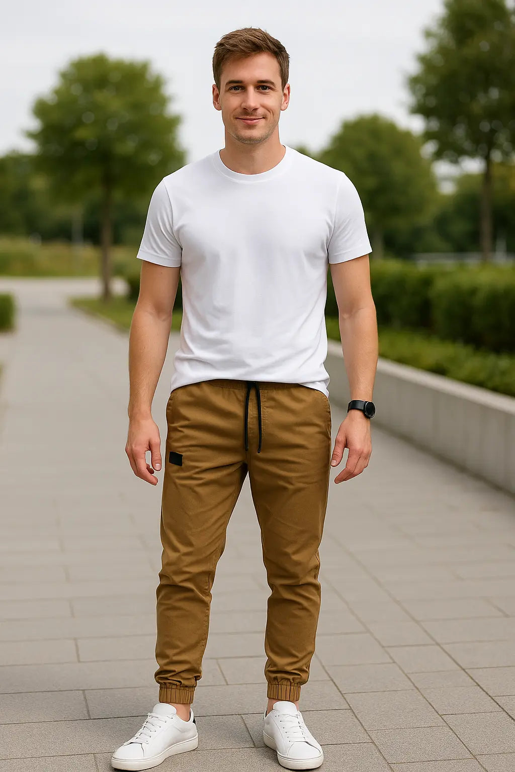 Cargobroek Voor Heren, Losse Rechte Joggingbroek Voor De Zomer, Effen Sportbroek | VIQA VIQA© NEDERLAND