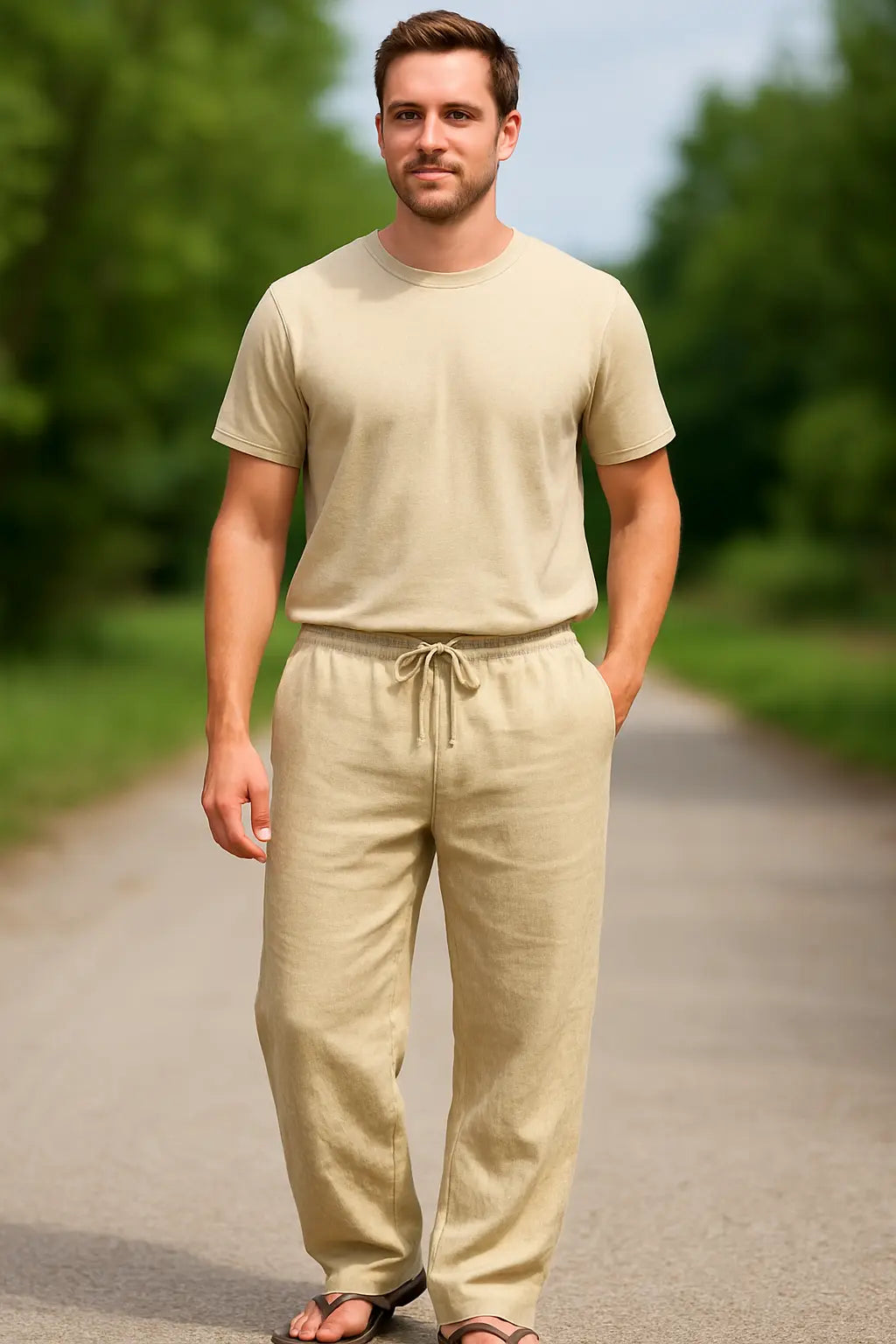 Heren Zomerbroek, Ademende Losse Rechte Broek, Casual Effen Kleur Streetwear | VIQA VIQA© NEDERLAND