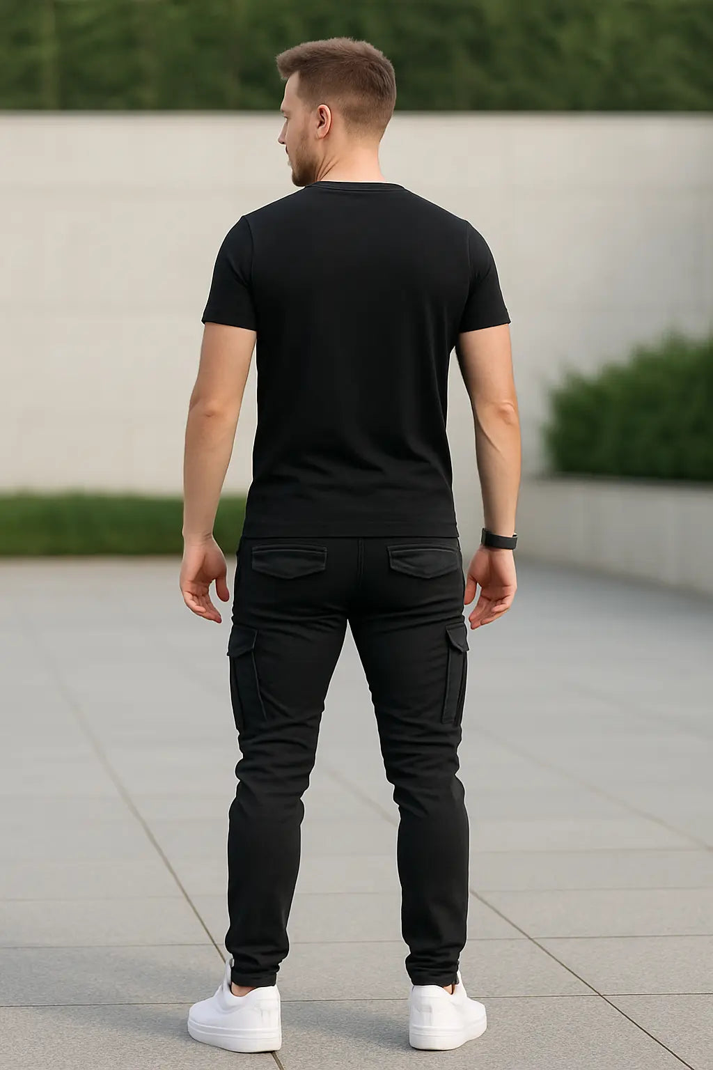 Heren Denim Cargo Jeans, Slim Fit Elastische Midden Taille Meerdere Zakken Casual Streetwear Broek | VIQA VIQA© NEDERLAND