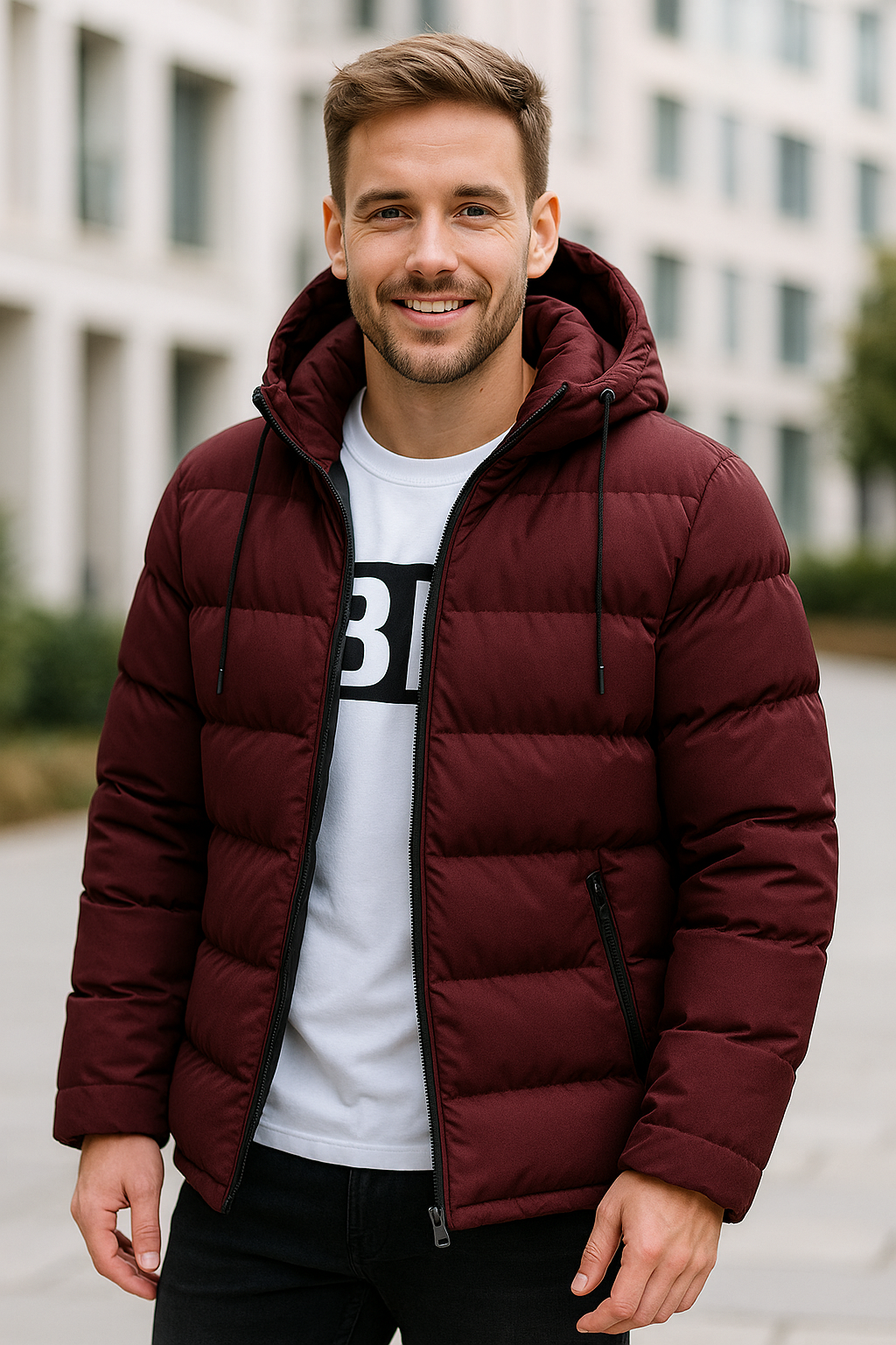 Heren Winterparka, Dikke Pufferjas met Capuchon, Casual Warme Outdoorjas | VIQA VIQA© NEDERLAND