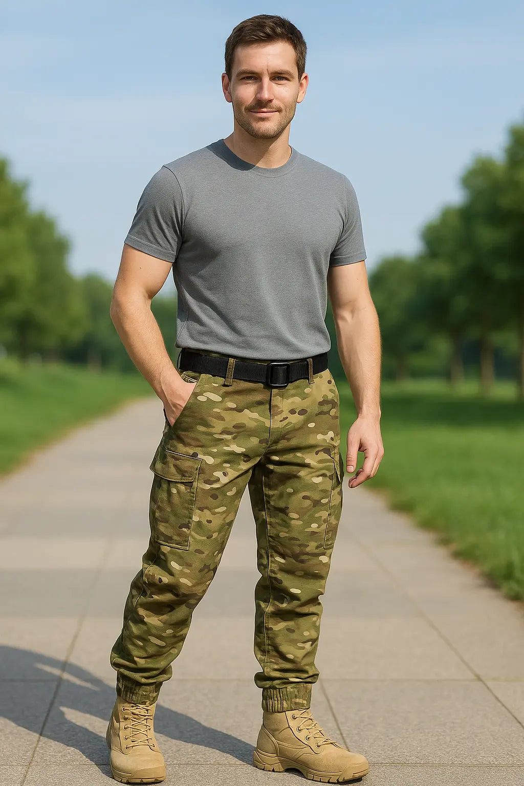 Heren Tactische Cargojoggingbroek, Outdoor Camouflagebroek, Lichtgewicht Jacht- en Wandelwerkkleding | VIQA VIQA© NEDERLAND