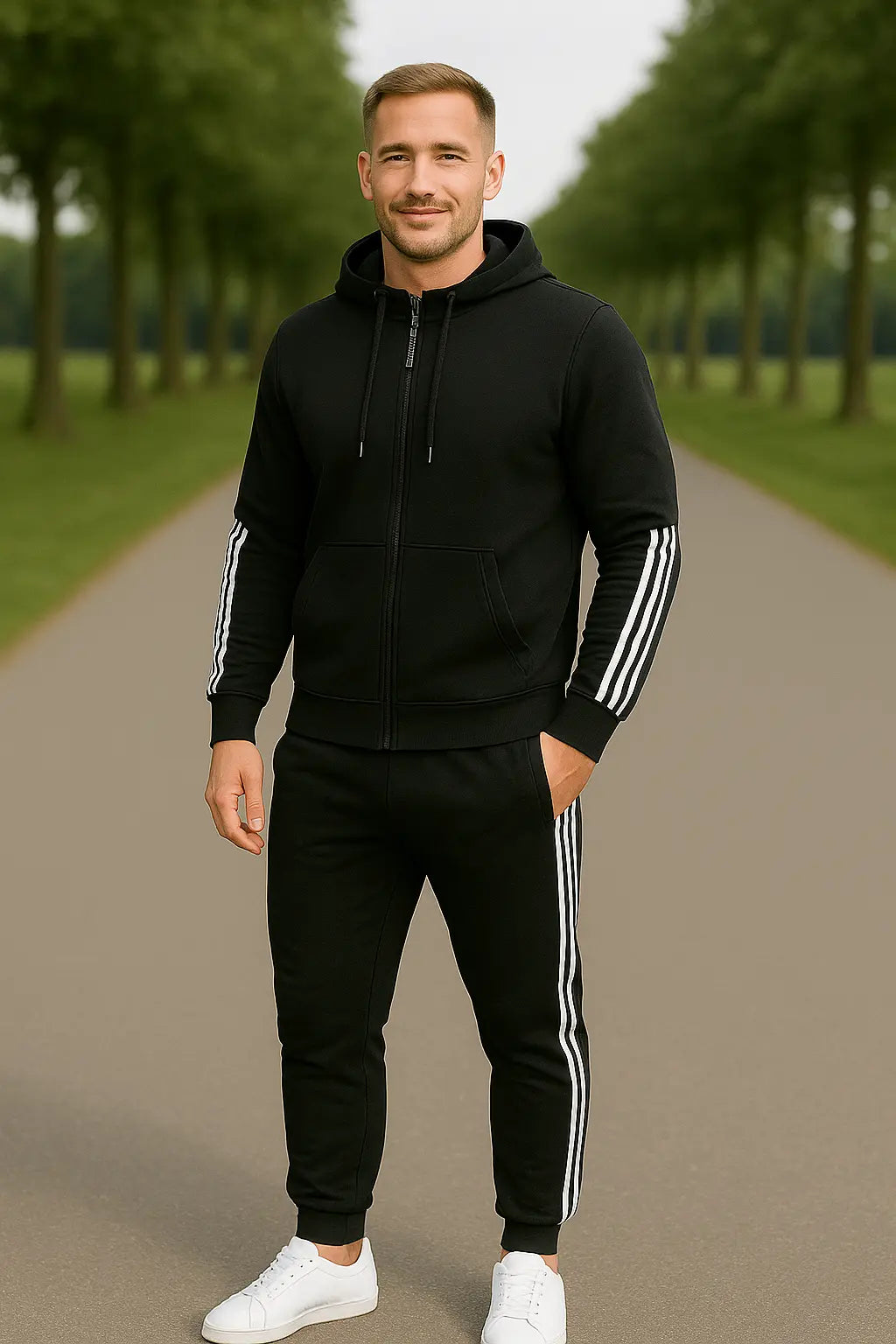Heren Trainingspak Set, Sweatshirt Met Capuchon En Lange Mouwen En Joggingbroek, Casual Outdoor Fitnesskleding | VIQA VIQA© NEDERLAND