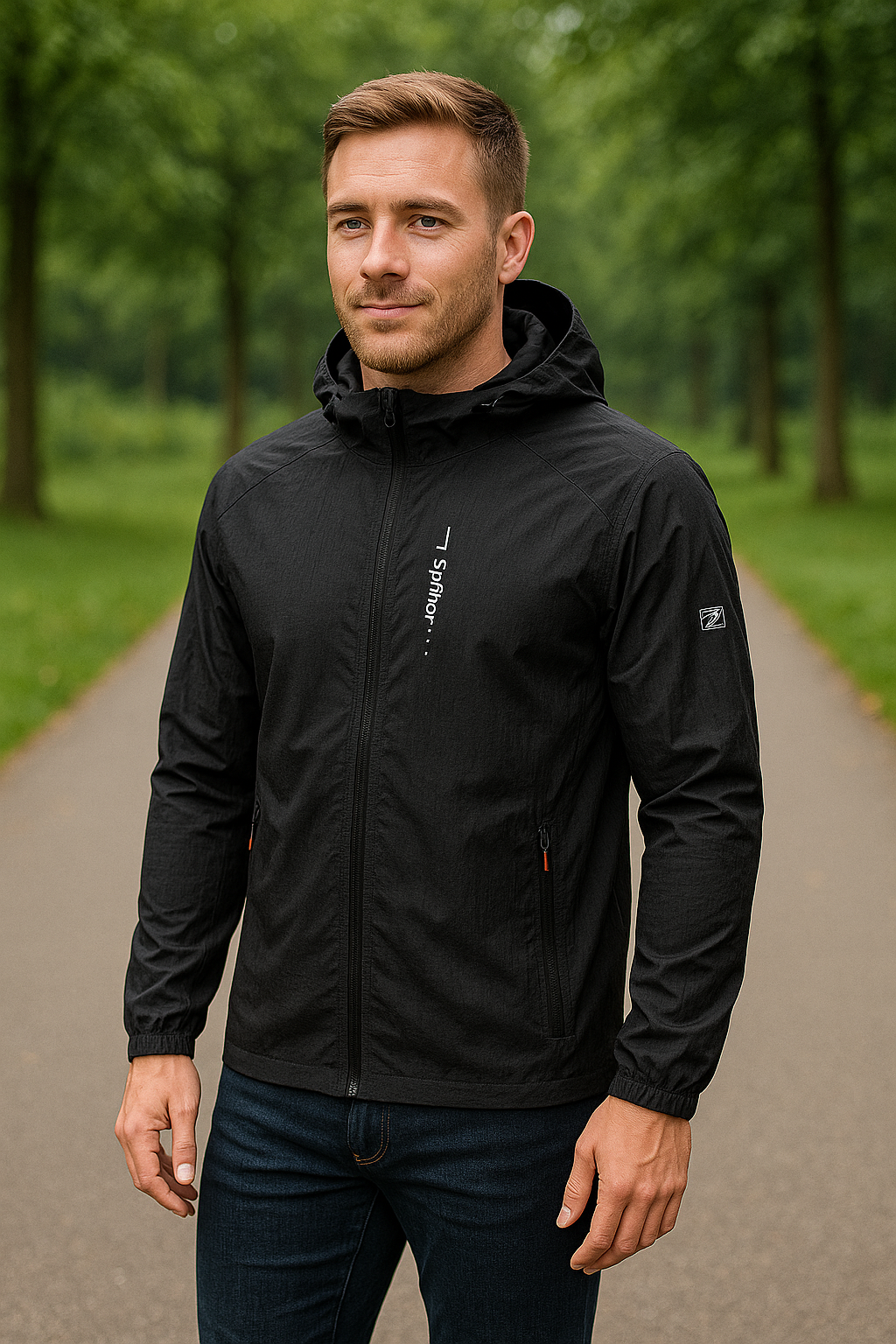 Heren Zomer Sneldrogend Windjack Met Capuchon, Lichtgewicht Outdoor Wandel- en Fietsjack | VIQA VIQA© NEDERLAND