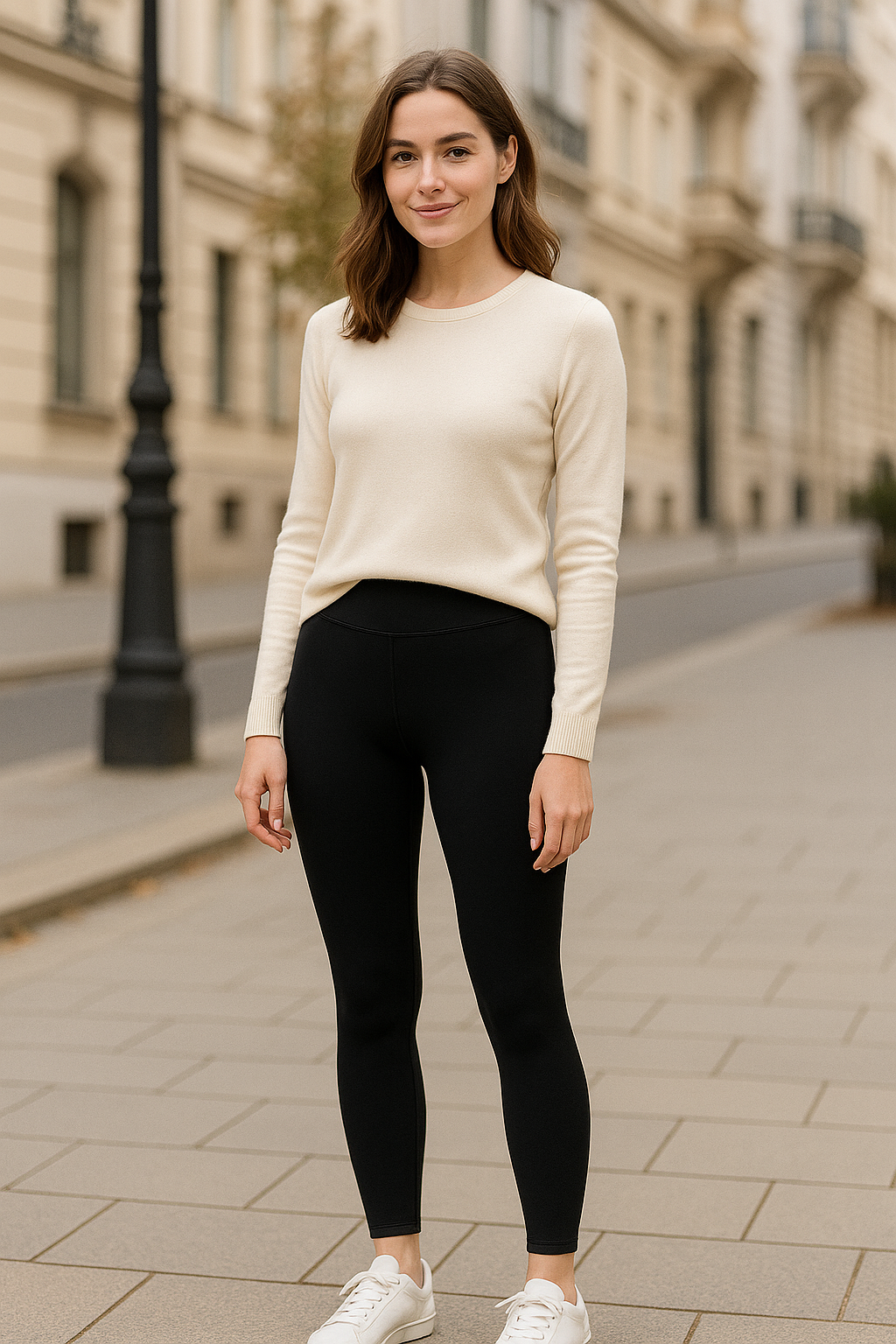 Dames Fleece Gevoerde Legging, Dikke Warme Haaienhuidmotief Konijnenfleece Herfst En Winter Casual Panty | VIQA VIQA© NEDERLAND