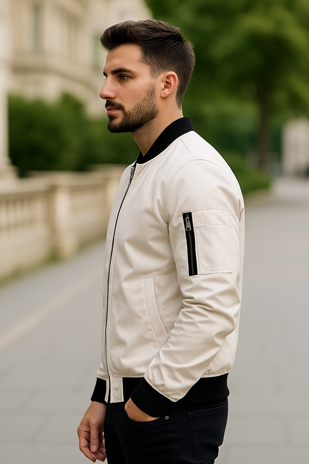 Heren Winterjas met voering, halflange katoenen parka met capuchon, warme thermische windjack | VIQA VIQA© NEDERLAND