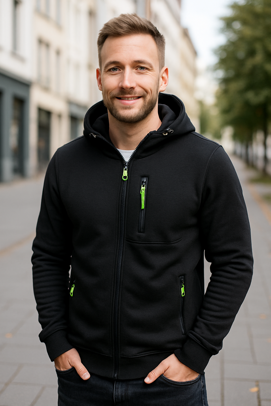 Herenjas Met Capuchon, Effen Gekleurde Casual Hoodie Met Lange Mouwen En Ritssluiting Gym Sport Hoodie Lente Herfst | VIQA VIQA© NEDERLAND