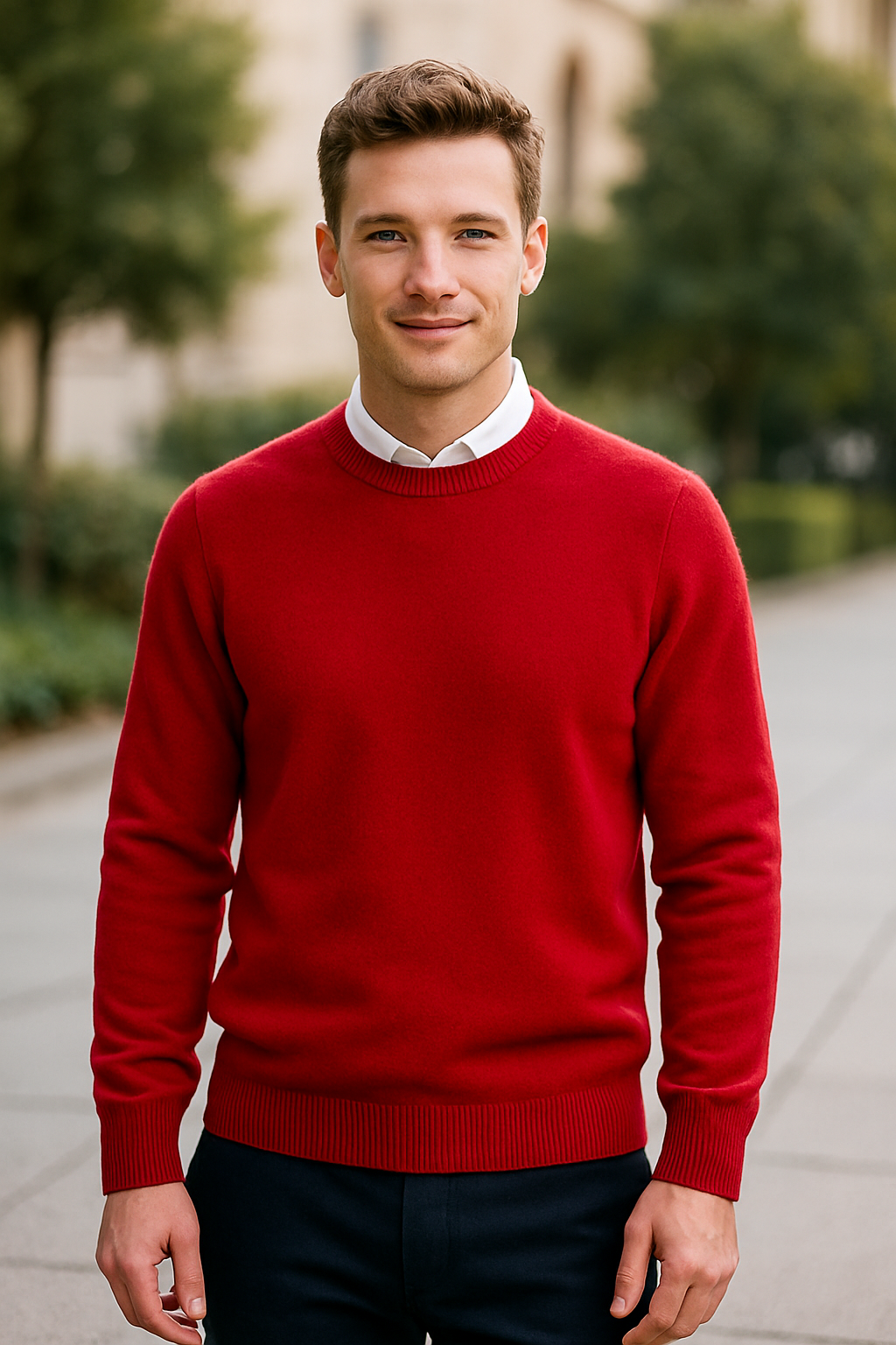 Heren Kasjmier Trui, Los Gebreide Pullover Met Ronde Hals, Herfst Winter Casual Top | VIQA VIQA© NEDERLAND