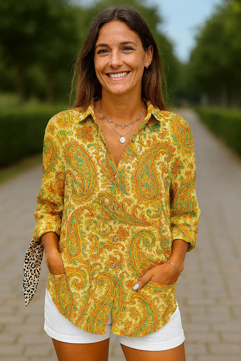 Dames Bloemen Lang Shirt, Zomertrend Halve Mouwen Gedrukte Blouse, Casual Patroon Top | VIQA VIQA© NEDERLAND