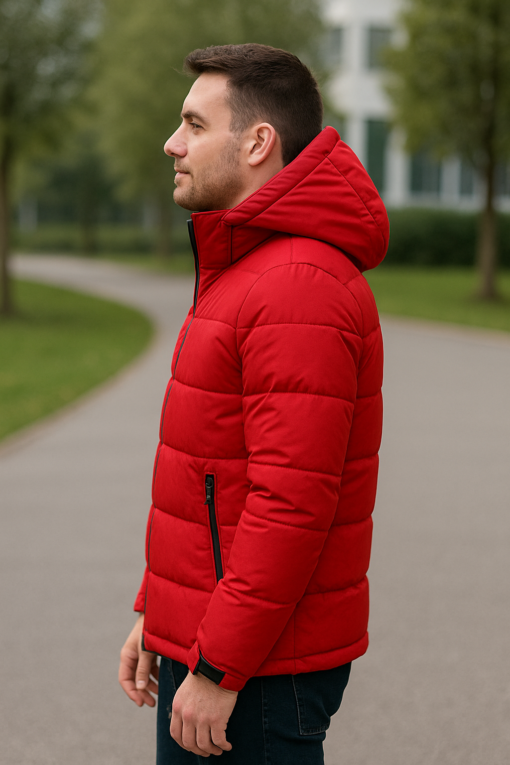 Heren Donsjack, Dik Warm Capuchonjack, Lichtgewicht Casual Winter Wit Eendendons | VIQA VIQA© NEDERLAND