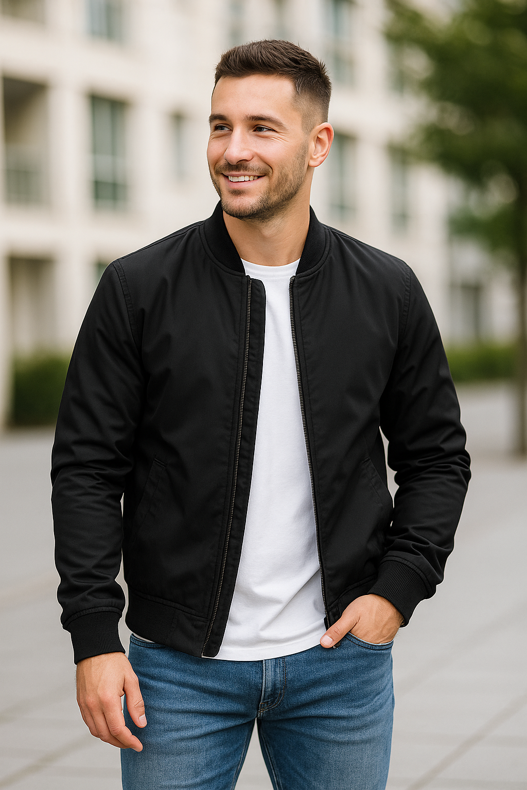 Heren Pilotenjack, Casual Bomberjack Met Ritssluiting Voor Winter- En Herfst Streetwear | VIQA VIQA© NEDERLAND