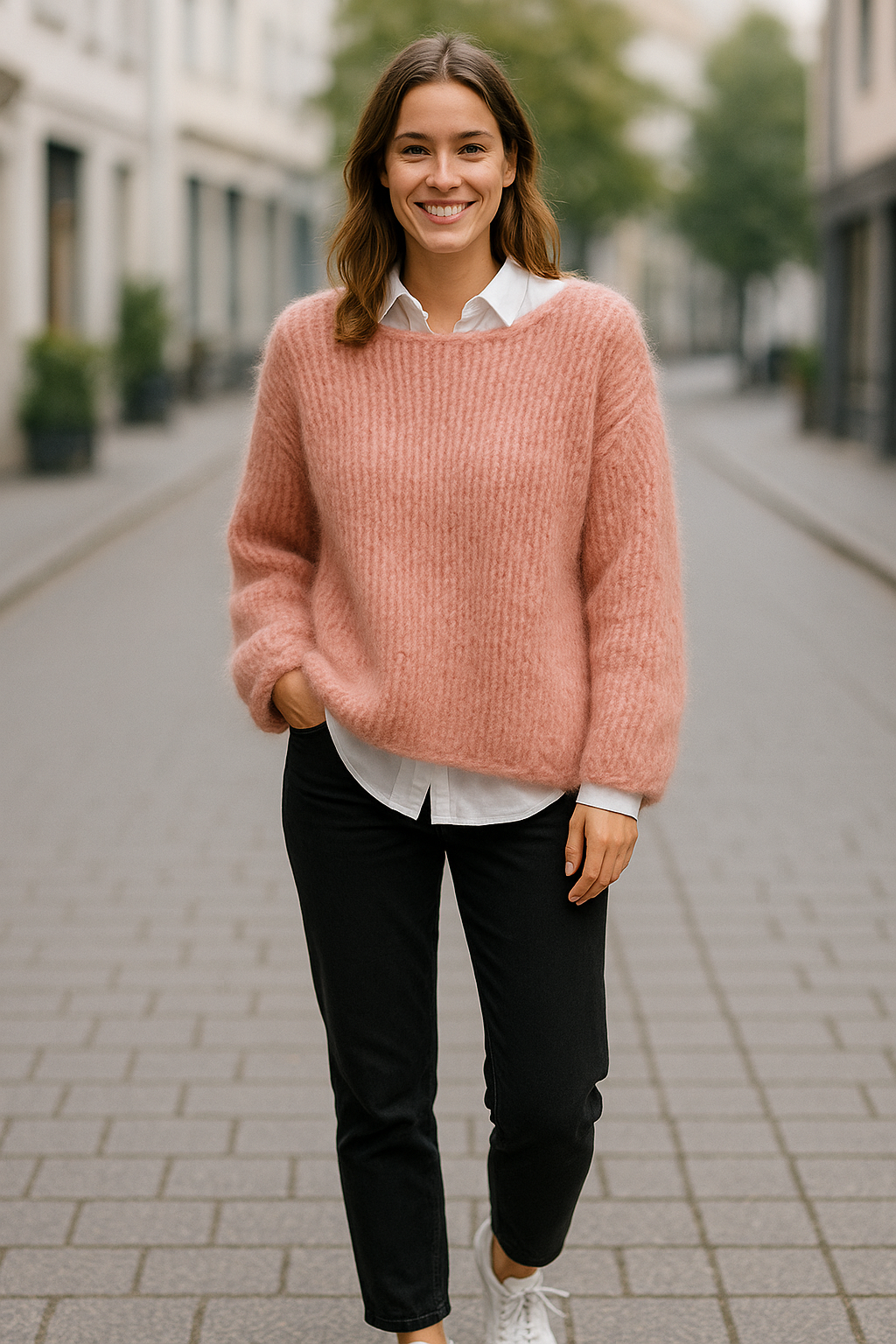 Gebreide Trui Voor Dames, Losvallend Model Met Lange Mouwen, Ronde Hals, Casual, Effen Kleur | VIQA VIQA© NEDERLAND