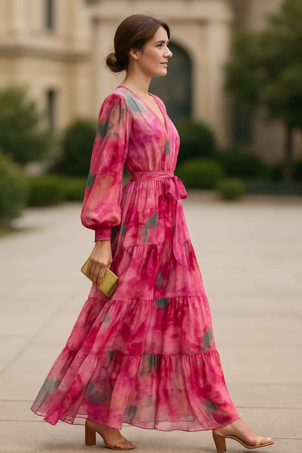 Elegante Gala Jurk Voor Dames, Avondjurk Met Print, Herfst Bruiloft Gast Outfit | VIQA VIQA© NEDERLAND