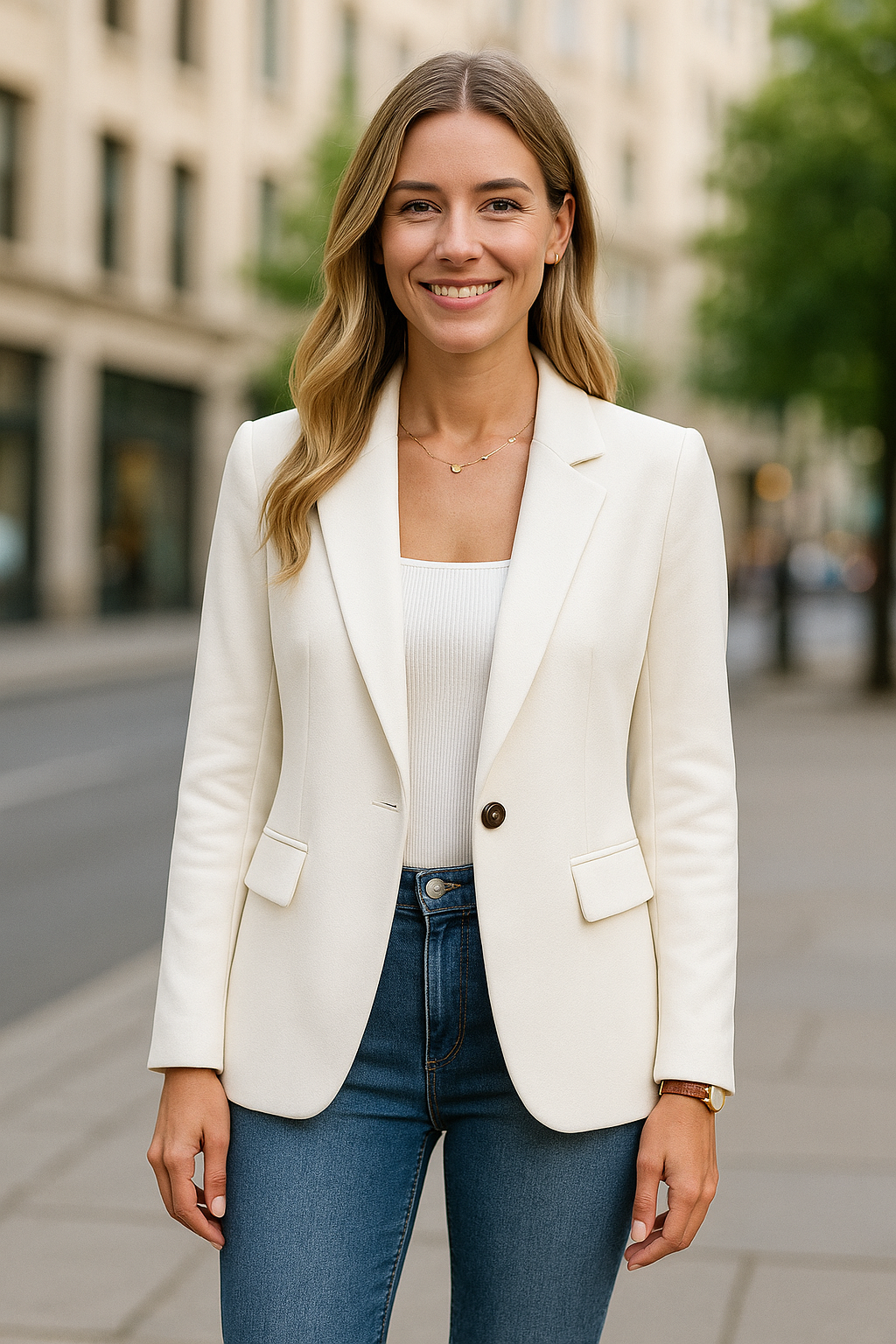 Blazerjas Voor Dames, Elegante Zakelijke Jas Met Lange Mouwen En Revers, Casual Losse Bovenkleding | VIQA VIQA© NEDERLAND